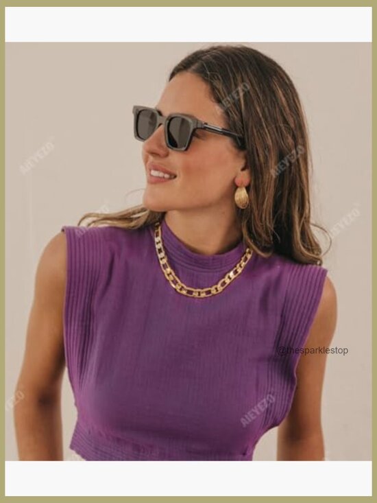 Square Sunglasses Retro Designer Shades Polarized UV Protection main image 7